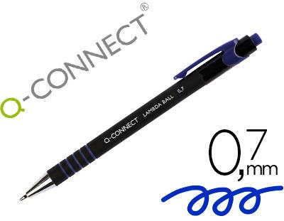 Esferografica Q - Connect Retratil Com Grip 0,7 Mm Cor Azul - Q - CONNECT
