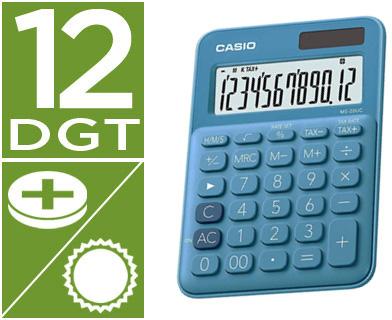 Calculadora Casio Ms - 20Uc - Bu Secretaria 12 Digitos Tax +/ - Cor Azul
