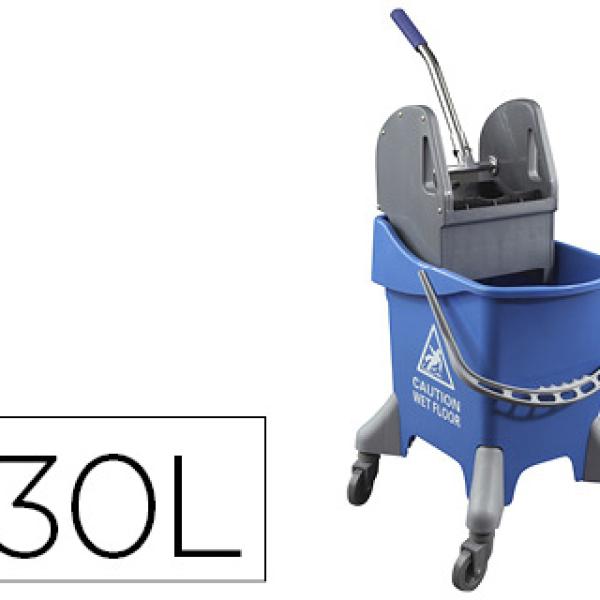 Carro De Limpeza Com 4 Rodas 30 L Azul 440X330X460 Mm