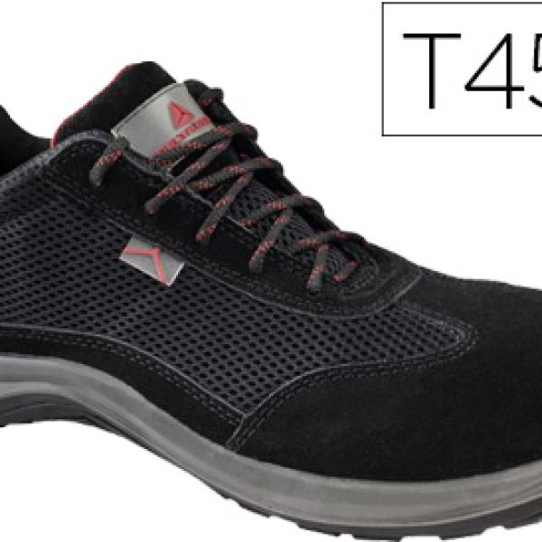 Sapatos De Seguranca Deltaplus De Pele Preto Formato 45 - DELTAPLUS