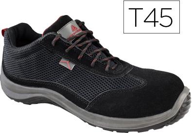 Sapatos De Seguranca Deltaplus De Pele Preto Formato 45 - DELTAPLUS