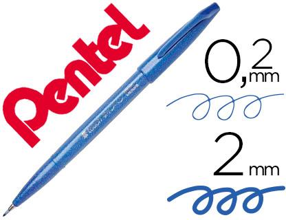 Marcador / Pincel Touch Para Caligrafia (Azul) - PENTEL