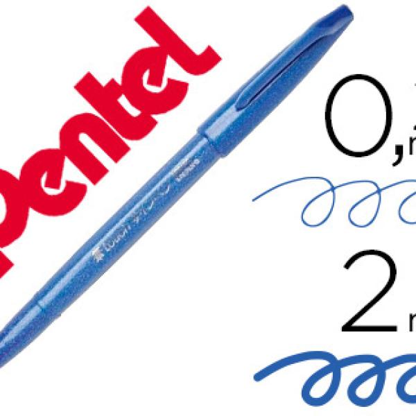 Marcador / Pincel Touch Para Caligrafia (Azul) - PENTEL