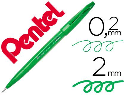 Marcador / Pincel Touch Para Caligrafia (Verde) - PENTEL