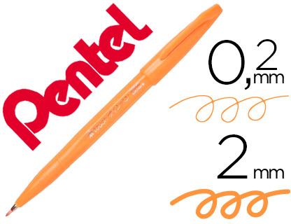 Marcador / Pincel Touch Para Caligrafia (Laranja) - PENTEL