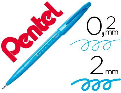 Marcador / Pincel Touch Para Caligrafia (Azul Ceu) - PENTEL