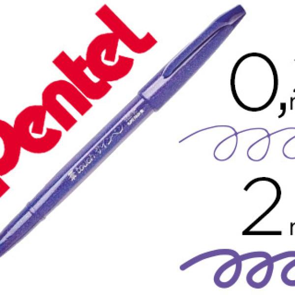 Marcador / Pincel Touch Para Caligrafia Cor Violeta - PENTEL
