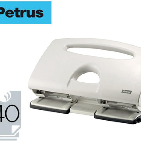 Furador Petrus 505 Metalico Cor Cinza 4 Puncoes Capacidade 40 Folhas - RAPID