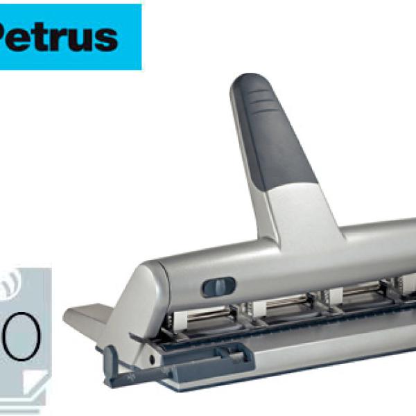 Furador Petrus 514 Metalico Cor Prata 4 Puncoes Capacidade 30 Folhas - RAPID