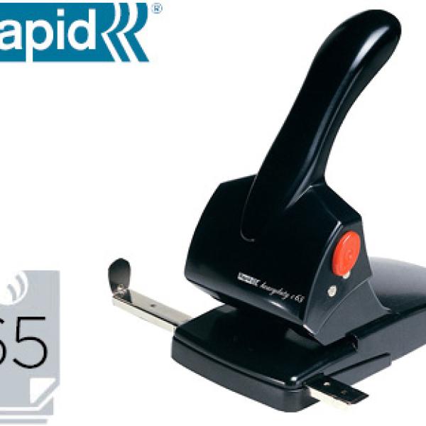 Furador Rapid Hdc65 Fashion Metalico/Abs Cor Preta Capacidade 65 Folhas - RAPID