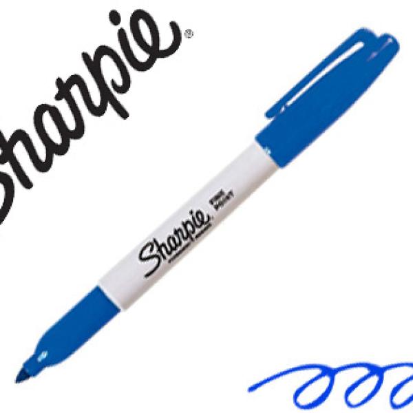 Marcador Sharpie Permanente Ponta Fina Azul - SHARPIE