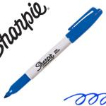 Marcador Sharpie Permanente Ponta Fina Azul - SHARPIE
