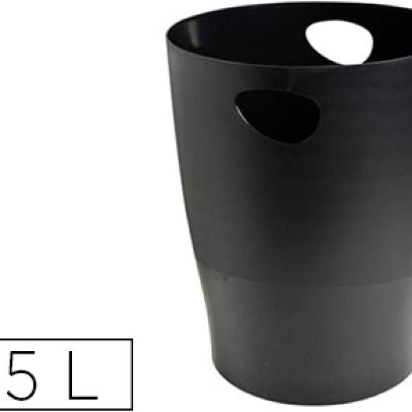 Cesto De Papeis Exacompta Em Plastico Ecoblack Preta 15 Litros - EXACOMPTA