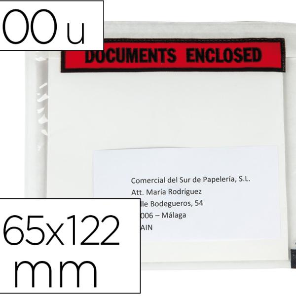 Envelope Autoadesivo Porta Documentos Multilingue 165X122 Mm Pack De 100 Unidades - Q - CONNECT