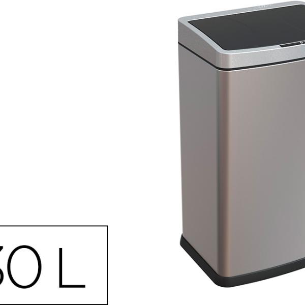 Cesto De Papeis Q - Connect Metalico Com Sensor Automatico Capacidade 30 Litros - Q - CONNECT