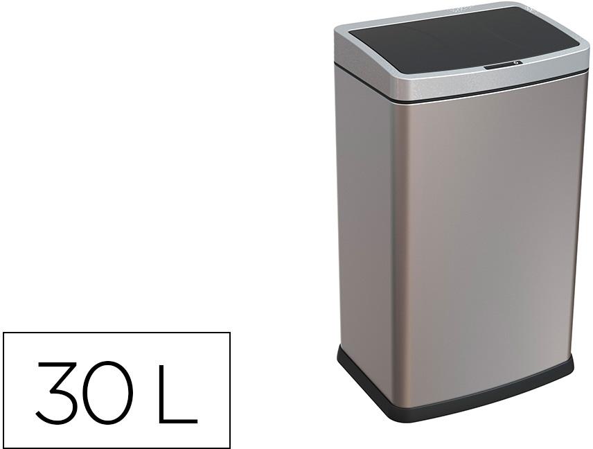 Cesto De Papeis Q - Connect Metalico Com Sensor Automatico Capacidade 30 Litros - Q - CONNECT
