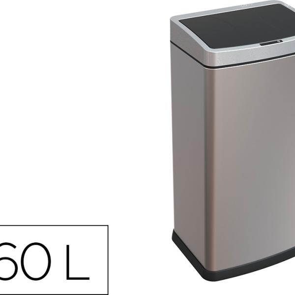 Cesto De Papeis Q - Connect Metalico Com Sensor Automatico Capacidade 60 Litros - Q - CONNECT