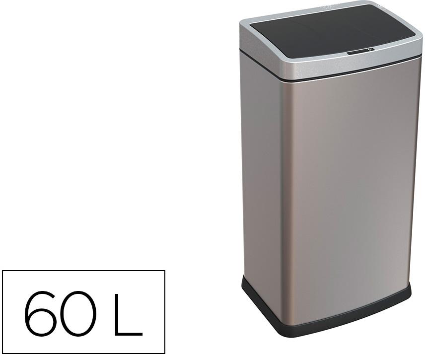 Cesto De Papeis Q - Connect Metalico Com Sensor Automatico Capacidade 60 Litros - Q - CONNECT