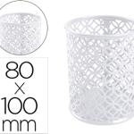 Porta Lapis Q - Connect Metal Redondo Branco Diametro 80 Altura 100 Mm - Q - CONNECT