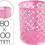Porta Lapis Q - Connect Metal Redondo Rosa Diametro 80 Altura 100 Mm - Q - CONNECT
