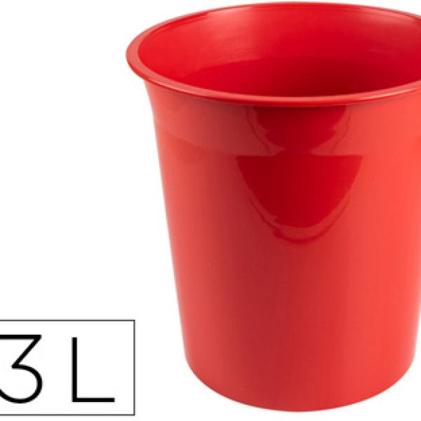 Cesto Plastico Q - Connect Vermelho Opaco 13 Litros - Q - CONNECT