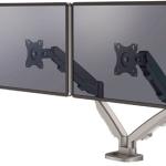 Braço Para Monitor Serie Eppa Ajustavel Altura 2 Visores Vesa Ate 10 Kg Prata - FELLOWES