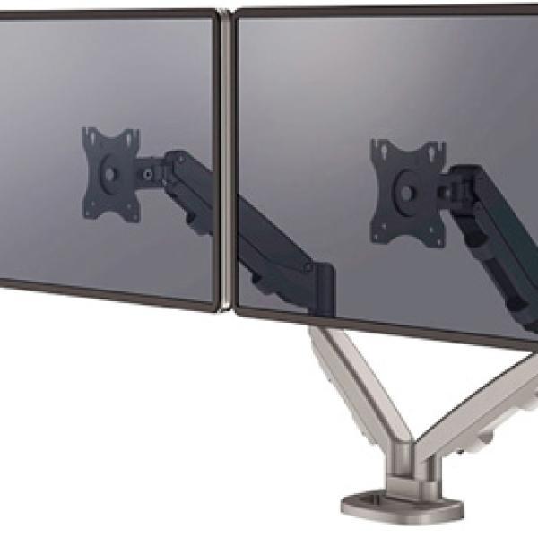 Braço Para Monitor Serie Eppa Ajustavel Altura 2 Visores Vesa Ate 10 Kg Prata - FELLOWES