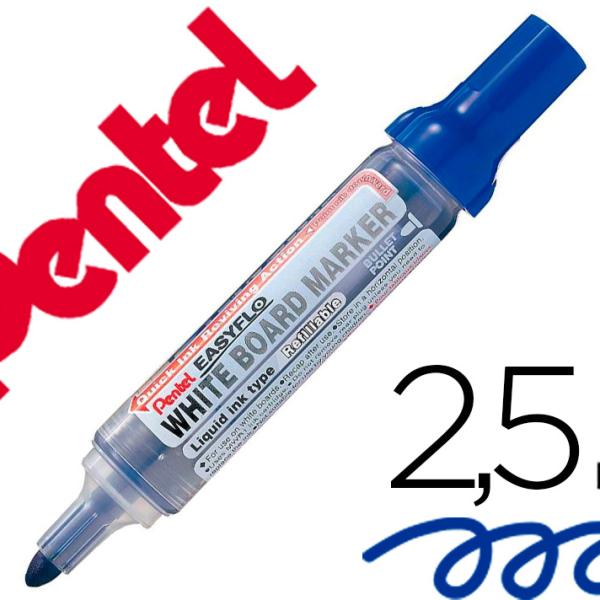 Marcador Para Quadro Branco Easyflo Recarregavel (Azul) - PENTEL