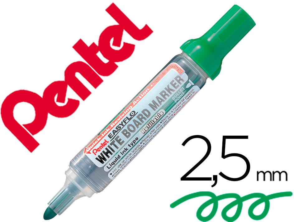 Marcador Para Quadro Branco Easyflo Recarregavel Cor Verde - PENTEL