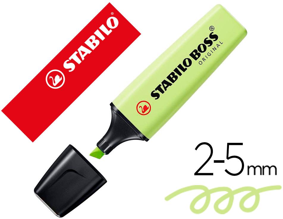 Marcador Stabilo Boss Fluorescente 70 Pastel Lima