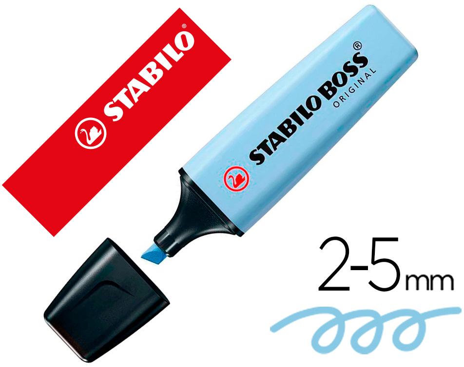 Marcador Stabilo Boss Fluorescente 70 Pastel Azul - STABILO