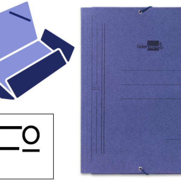 Pasta de Elasticos, Folio, c/ Abas Azul