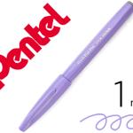 Marcador / Pincel Touch Para Caligrafia Cor Violeta Azulado - PENTEL
