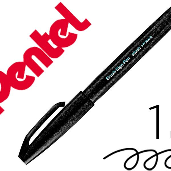 Marcador / Pincel Touch Para Caligrafia (Cinza Claro) - PENTEL