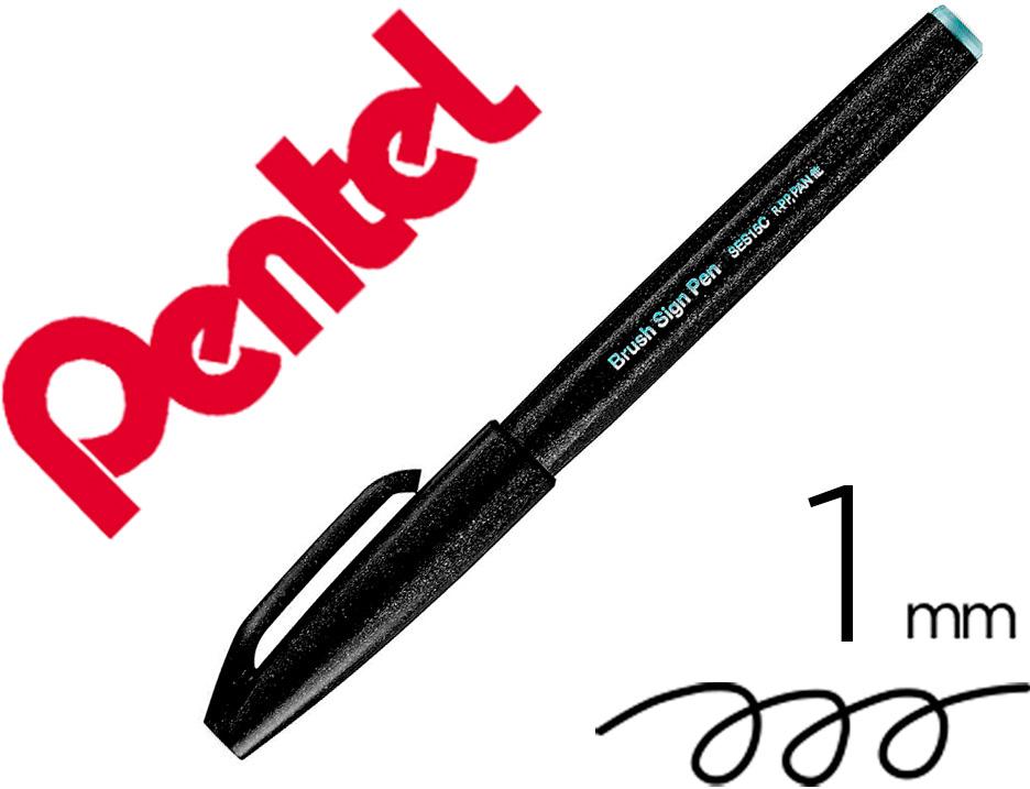 Marcador / Pincel Touch Para Caligrafia (Cinza Claro) - PENTEL
