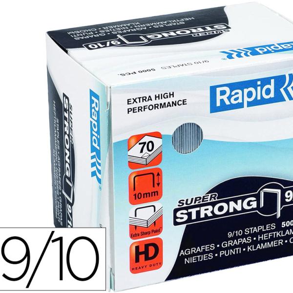 Pack 5000x Agrafos Super Strong Galvanizados Nº9/10 - RAPID