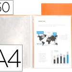 Capa Catalogo 60 Bolsas Polipropileno Din A4 Laranja Fluor Opaco