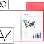 Capa Catalogo 80 Bolsas Polipropileno Din A4 Vermelho Translucido
