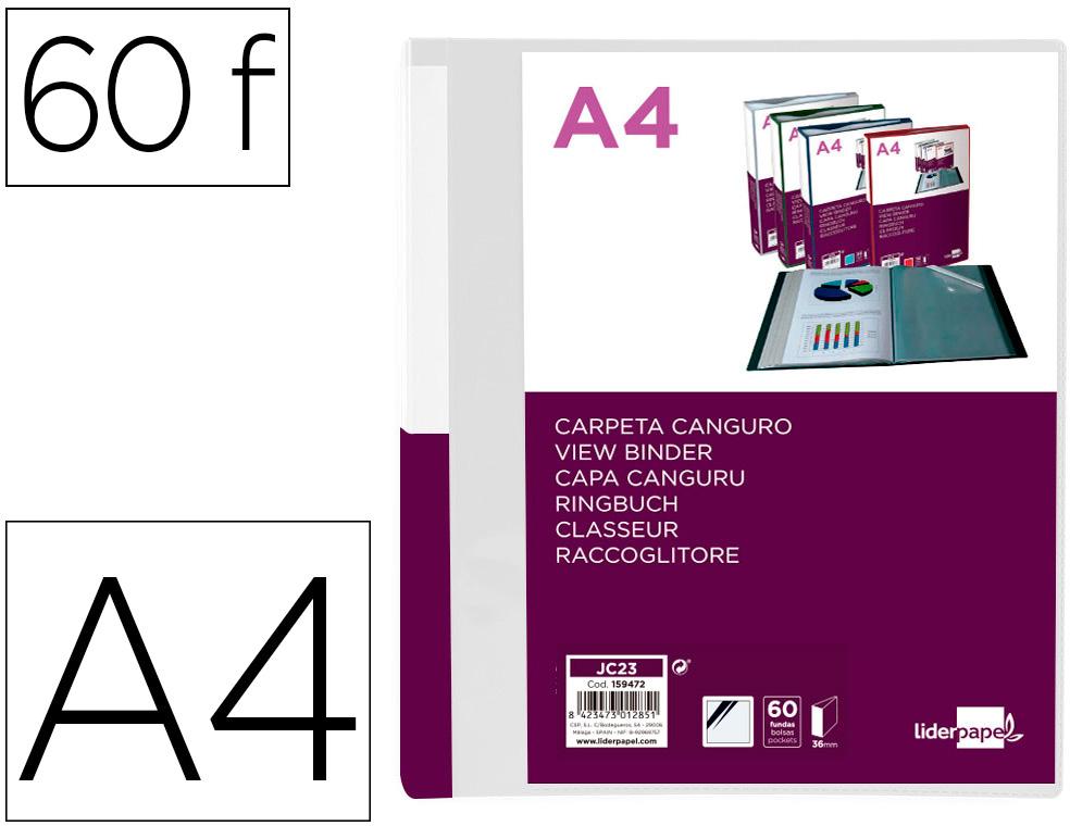 Pasta Canguru 60 Bolsas Polipropileno Din A4 Transparente Capa E Lombada Personalizavel