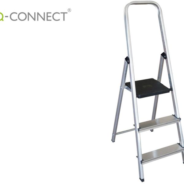 Escada De Aluminio 3 Degraus 590X400X1260 Mm Peso Maximo 150 Kg En - 131 - Q - CONNECT