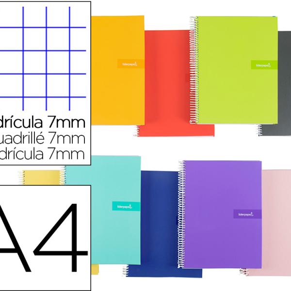 Caderno Espiral Din A4 Crafty Capa Forrada 80F 90 Gr Pautado 7Mm Dupla Margem Cores Sortidas