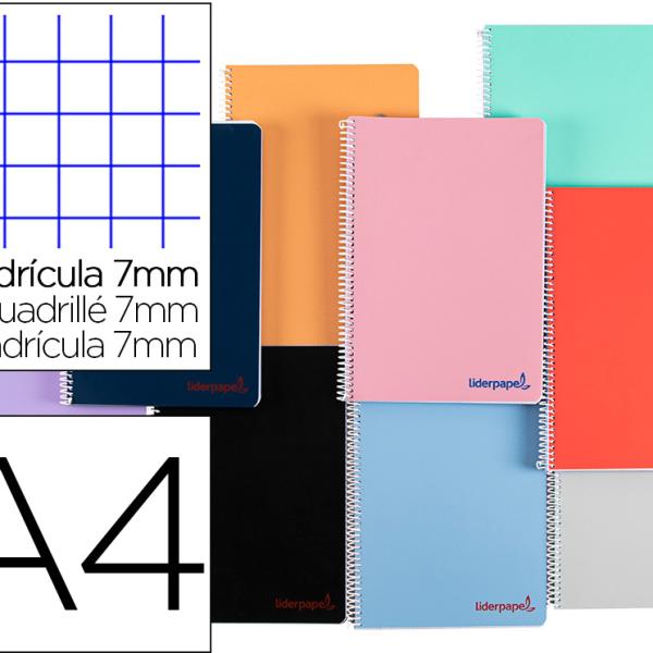Caderno Espiral Din A4 Wonder Capa De Plastico 80 F 90 Gr Pautado 7Mm Dupla Margem Cores Sortidas
