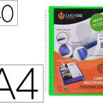 Capa Catalogo Archivex Polipropileno Canguro c/ Espiral 40 Bolsas Fecho Elasticos Din A4 - CArquivo