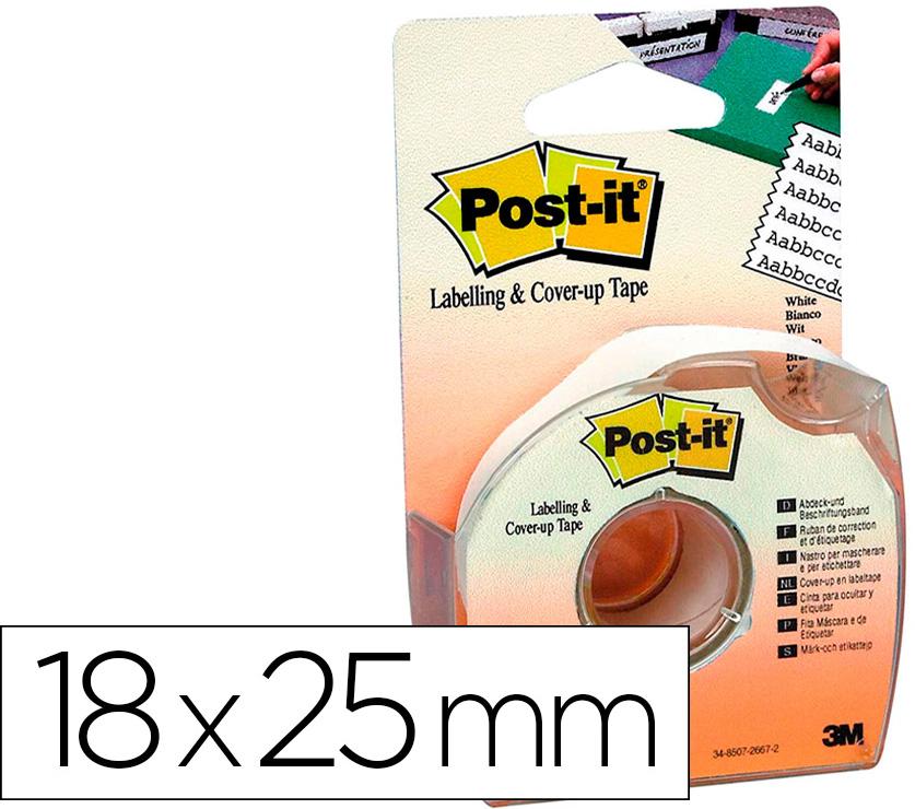 Fita Adesiva Post - It 18X25 Mm 6 Linhas Desenrolador Especial Para Ocultar E Etiquetar - POST - IT