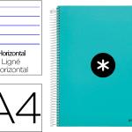 Caderno Espiral Din A4 Antartik Capa Forrada 120 F 100 Gr Pautado 5 Bandas Cor Menta - ANTARTIK
