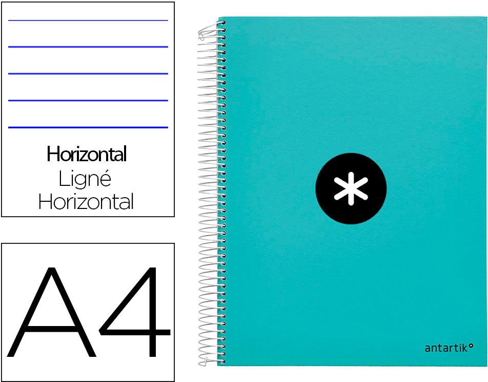 Caderno Espiral Din A4 Antartik Capa Forrada 120 F 100 Gr Pautado 5 Bandas Cor Menta - ANTARTIK