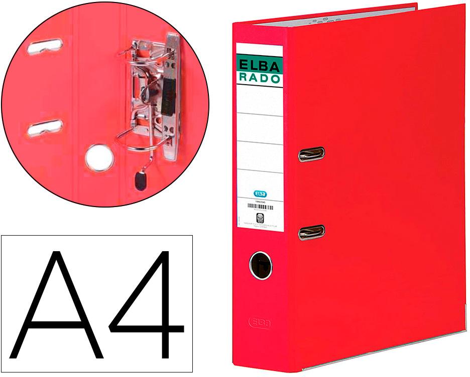 Pasta De Arquivo De Alavanca Chic Cartao Forrado Pvc Com Rado Din A4 Lombada 80 Mm Vermelho - ELBA