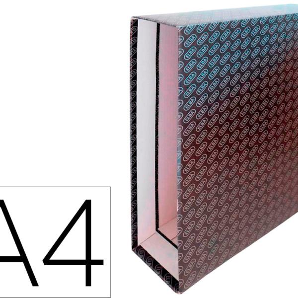 Caixa Para Pasta De Arquivo De Alavanca Cartao Forrado Elba Din A4 Lombada 85 Mm Preto - ELBA