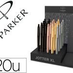 Expositor 20 Esferograficas Parker Jotter Xl Monocromo Aço Ct - ANTARTIK