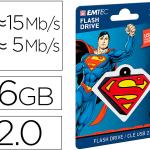 Pen Drive Usb Flash 16GB Usb 2.0 Collector Superman - EMTEC
